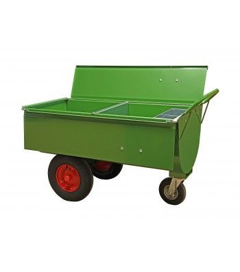 Growi fodervagn 250 LL med skiljevägg, lock och mineralbehållare, 10121470