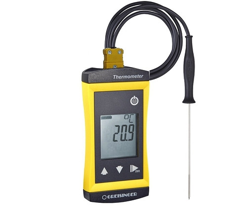 Greisinger termoelement andra termometer G 1200 punkteringsgivare 1,5 mm SET med fodral, 482726