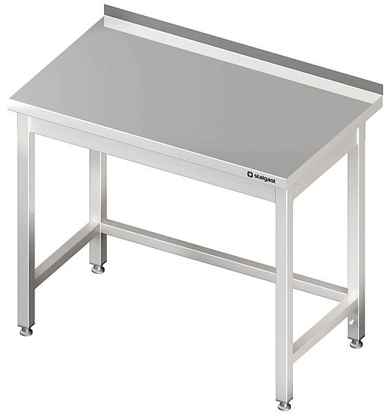 Stalgast arbetsbord utan underhylla, 2400x600x850 mm, med stag, utan uppstånd, svetsad, VAT24601