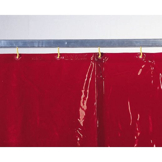 ELMAG svetsskyddsgardin röd, bredd: 1300 x höjd: 1600x0,4 mm enligt prEN 1598/1994, 56249