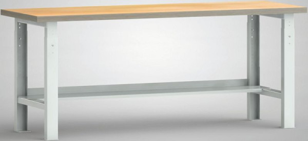 KLW standard arbetsbänk, 2000 x 700 mm, höjdjustering, med bok multiplex topp, WS513V-2000M40-X1582