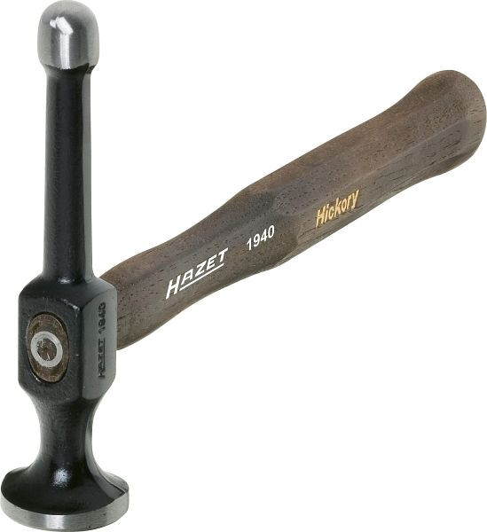 Hazet buckla hammare, hyvling och drivande hammare, 160 mm, rund yta och kula, HICKORY handtag, mått / längd: 309 mm, 1940