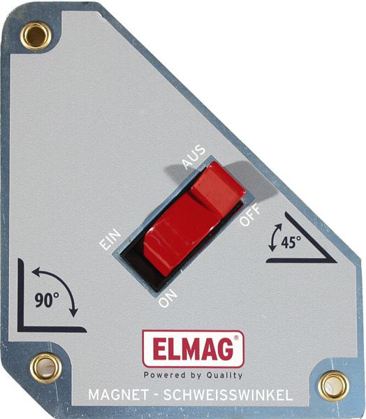 ELMAG magnetisk svetsvinkel MSW 'omkopplingsbar' för 45°/135, 90° svetsar, 152x130x35mm, 54407