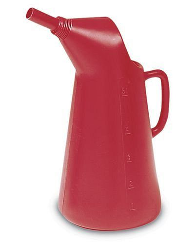 DENIOS påfyllningsburk av polyeten (PE), volym 1 liter, röd, 117-408