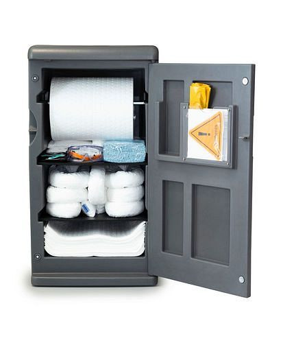 DENSORB Mobile Emergency Kit, bindemedel i Grey Caddy Medium, Oil, 294-121