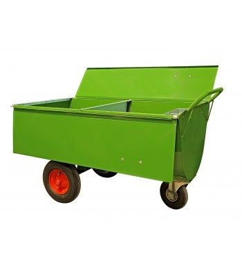 Growi fodervagn 600 LS med 2x skiljevägg, lock och mineralbehållare, 10128610