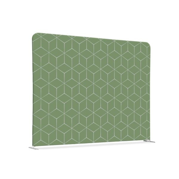 Showdown Displays Textile Room Divider 200-150 Double Hexagon Green, ZWS200-150SSK-DSI16