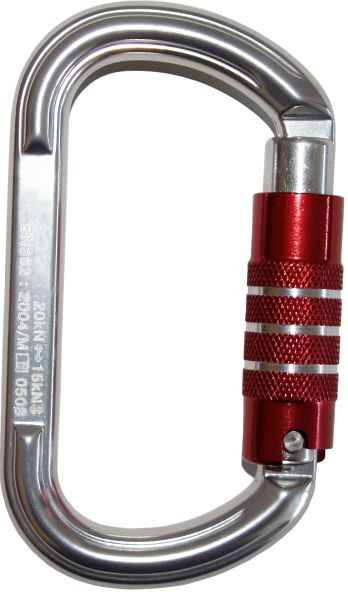 Funcke karbinhake FSK6, aluminium Trilock karbinhake, öppningsbredd: 16 mm, D-form, 70020320