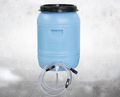 IBH fallvattentank 60 liter, komplett med avstängningsventil, flödesindikator och snabbkoppling med finfilter, 259721880