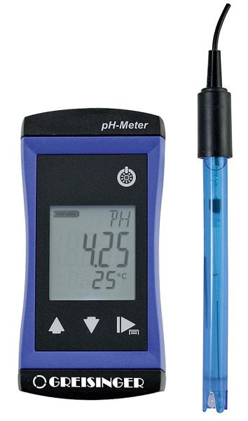 Greisinger G 1501 pH/Redox (ORP)/temperaturmätare med larmfunktion inklusive pH-elektrod GE 114-WD, 611725