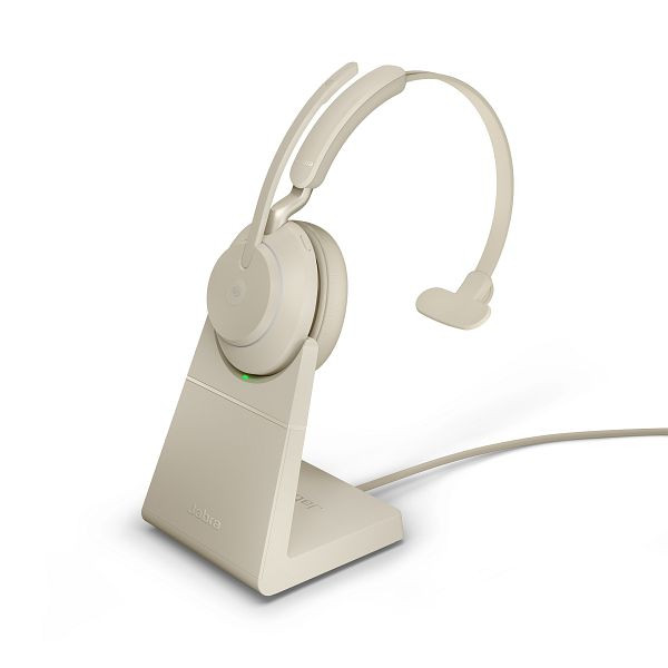 Jabra Evolve2 65, Microsoft Softphone Mono Base Station Beige, USB-A, 26599-899-988
