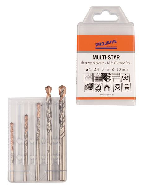 Projahn Multistar set 5 delar 4, 5, 6, 8, 10 mm, 57002