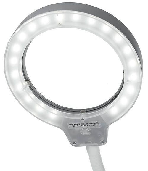 Bedrunka+Hirth LED-RLL Flex förstoringslampa, inklusive påskruvad fläns, 5 dioptrier, 03.960.55