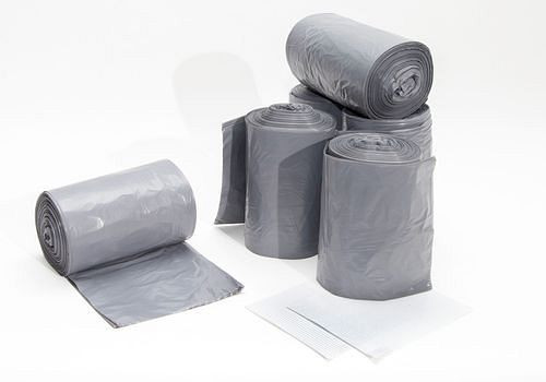 DENIOS soppåse av polyeten (PE), 360 liter, 100 µ, PU: 100 st, grå, 262-556