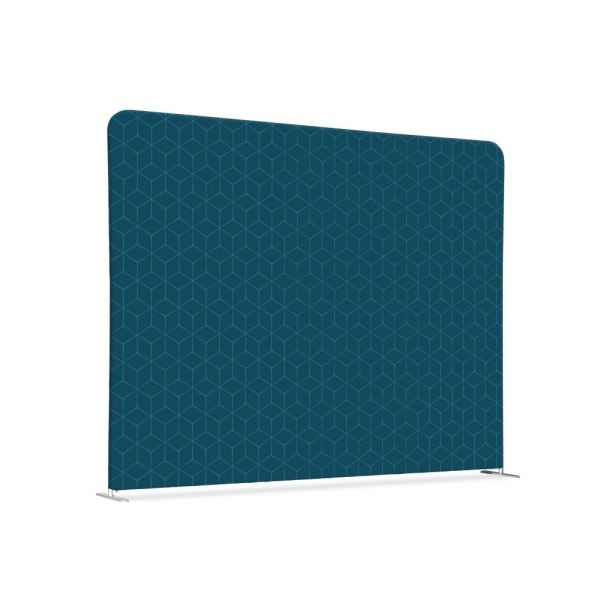 Showdown Displays Textile Room Divider 150-150 Double Hexagon Blue, ZWS150-150SSK-DSI13