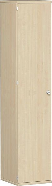 geramöbel dörrskåp 4 dekorativa hyllor, låsbart, lås till höger, 400x425x1920, lönn/lönn, N-10DR504-AA