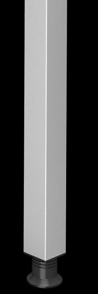 Hammerbacher stödfot fyrkantig Q silver, fyrkantsrör 60x60 cm, VSTFQ/S
