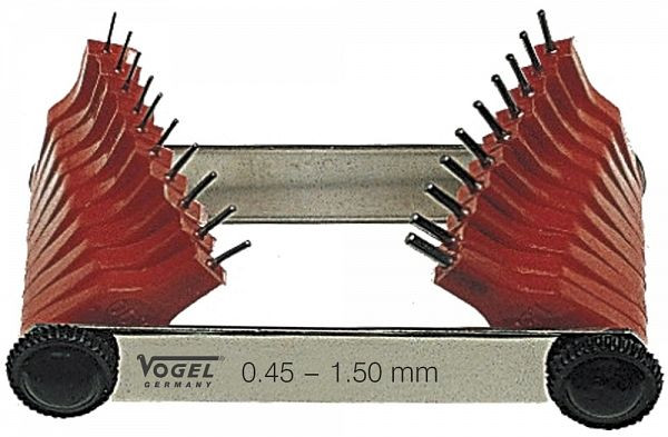Vogel Germany munstycksmätare, 1,50 - 3,00 mm, 16 blad, 472202