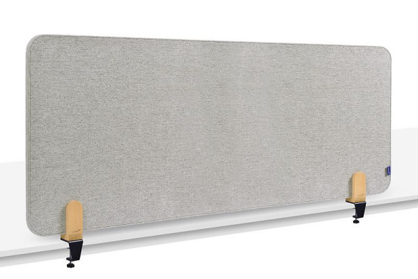 Legamaster ELEMENTS akustisk bordsvägg 60x160cm lugn grå inkl 2 bordsklämmor, 7-209812