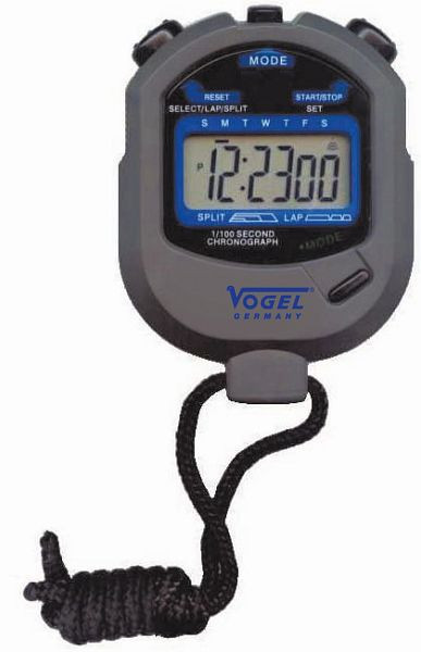 Vogel Germany digitalt stoppur, IP54, med 3-knappsdrift, visningsområde: 9 timmar / 59 minuter / 59 sekunder, 580505