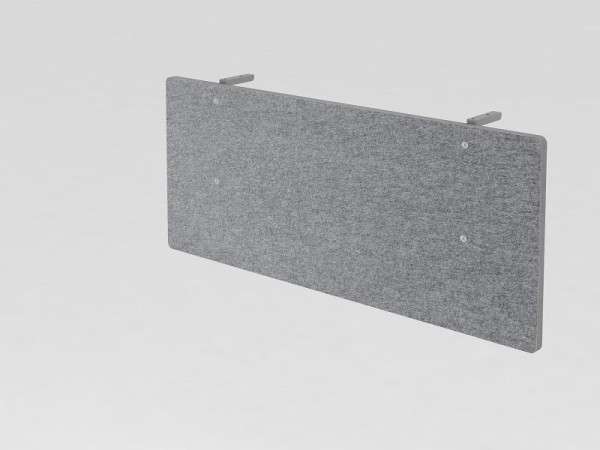 Hammerbacher skärm, ljudisolering för 120 bord, grå, av akustiskt material, ljudisoleringsklass C, VSIA12/5