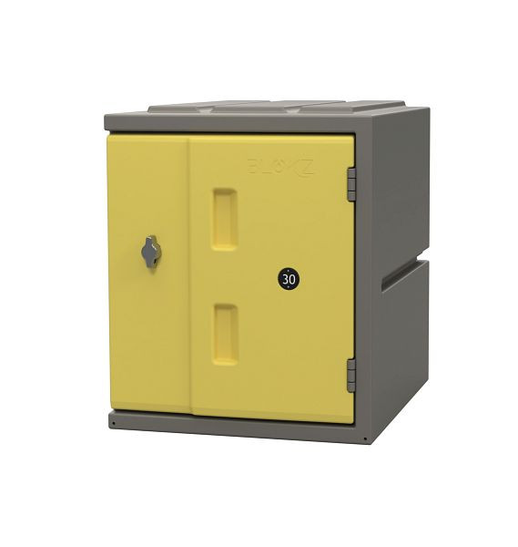 Lotz plastskåp 450 Plastskåp, höjd: 450 mm, gul dörr, bultlås, 221450-05