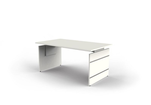 Kerkmann höj- och sänkbart kindbord, form 4, B 1600 x D 800 x H 680-760 mm, vit, 114418.1