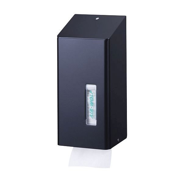Air Wolf toalettpappersdispenser för enstaka ark, Omega-serien, H x B x D: 300 x 143 x 116 mm, mattsvart belagt rostfritt stål, 29-530