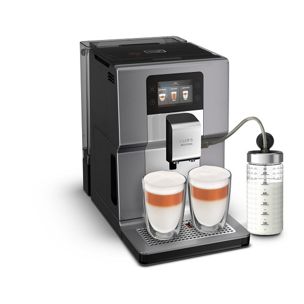 Krups helautomatisk kaffemaskin INTUITION PREFERENCE +, silver/grå, EA875E
