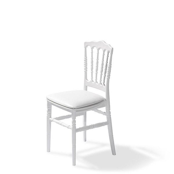 VEBA sittdyna konstläder vit för Napoleon/Tiffany stol, 38,5x40x2,5cm (BxDxH), 50400CW