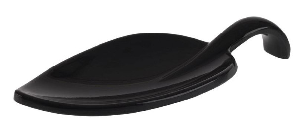 APS fingermatssked -LEAF-, 10 x 4,5 cm, höjd: 1,5 cm, melamin, svart, 50 st, 83888