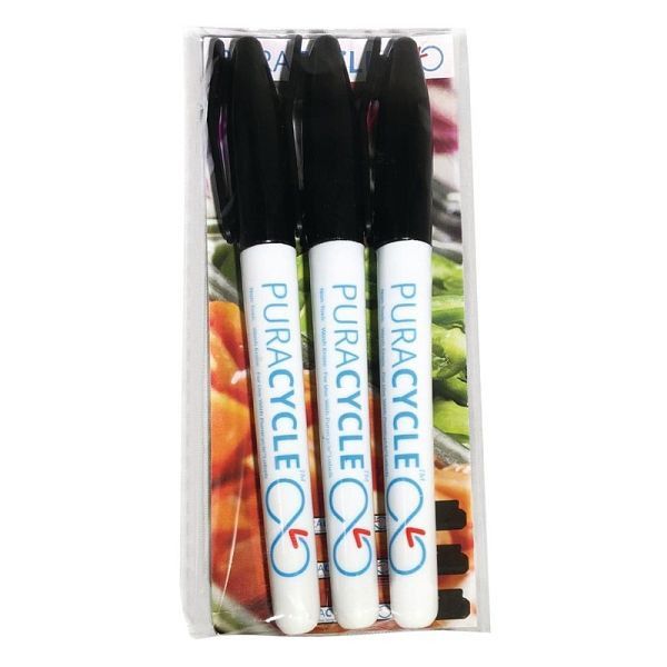 Puracycle Non-Toxic Permanent Marker Black 3-Pack, FB284