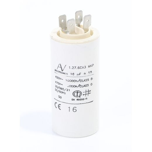 ELMAG kondensator 16 µF för kraftgeneratorer, typ SEB2500W med AL MeccAlte S15W, 9503389