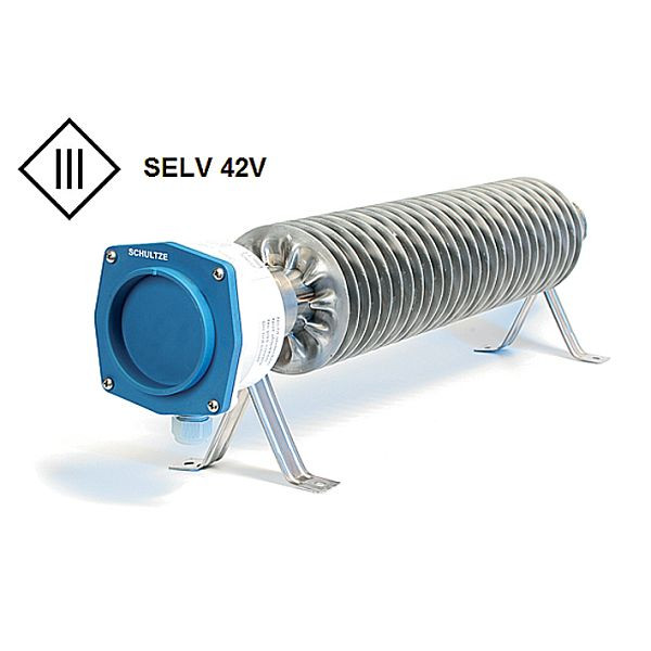 Schultze RiRo u 1000 SELV lamellrörsvärmare 1000 W säkerhet extra låg spänning 42V, IP66/67, SKS010