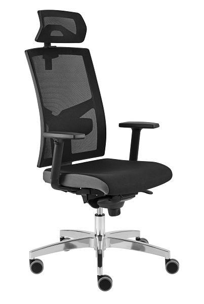 Hammerbacher kontorsstol Premium2 med nätrygg svart, höjd 116-133 cm, sittbredd 50 cm, VSDP2/D