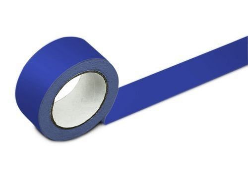 DENIOS golvmärkningstejp, 50 mm bred, blå, PU: 2 rullar, 137-134