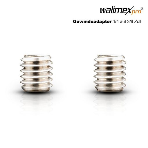 Walimex pro gängadapter 1/4 till 3/8 tum invändig gänga, 12377