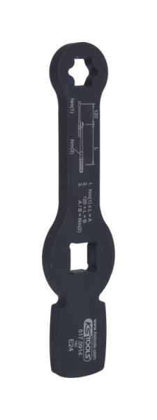 KS Tools 3/4" slagtorx E-nyckel med 2 slagytor, E24, 517.0914