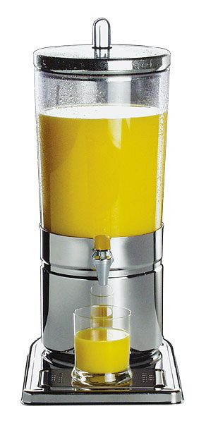 APS juicedispenser -TOP FRESH-, 23 x 35 cm, höjd: 52 cm, 18/8 rostfritt stål, SAN, 1 ispåse i basen, 1 ispåse i locket, 10700