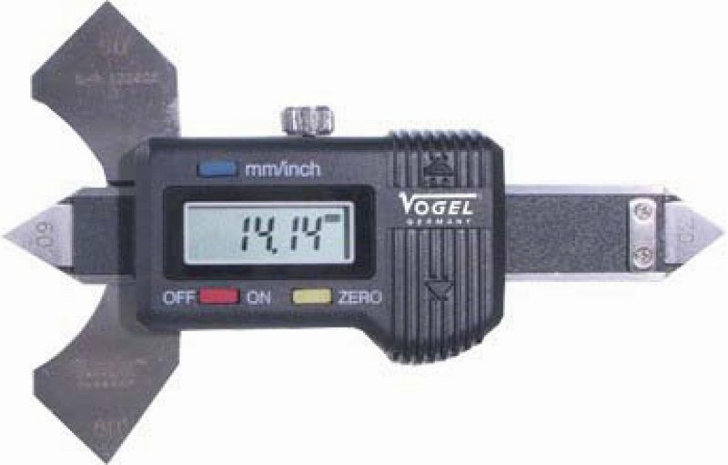 Vogel Germany digital svetssömsmätare, med datautgång RS 232 C, 0 - 20 mm / 0 - 0,8 tum, 474410