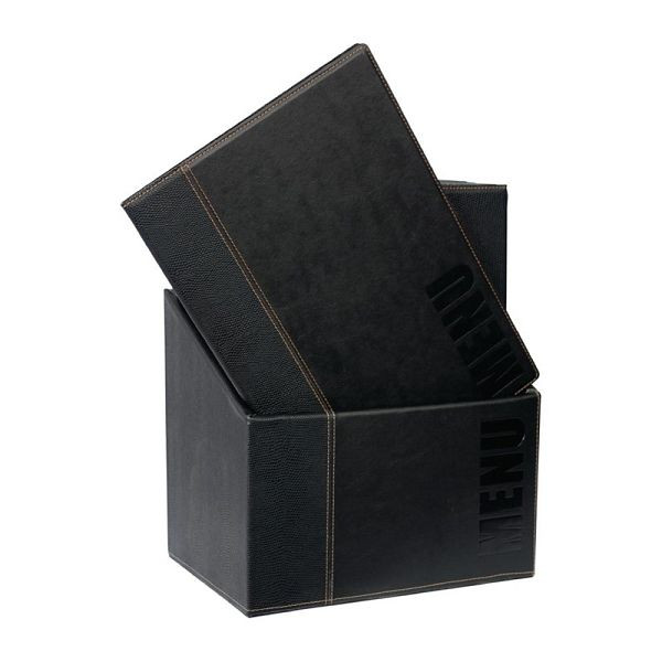 Securit Modern menymappar och förvaringslåda A4 svart, PU: 20 st, U266