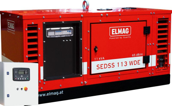 ELMAG nödkraft komplett paket SEDSS 113WDE-ASS, DIESEL generator med KUBOTA D722 motor, 00543