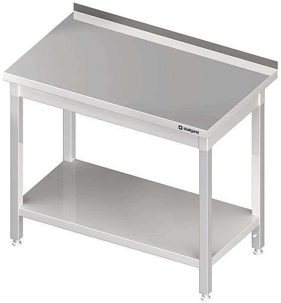 Stalgast arbetsbord med bas, 400x700x850 mm, med uppstånd, svetsat, VAT04702A