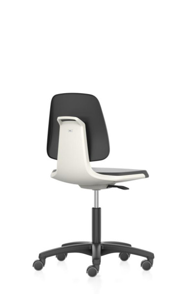 bimos Labsit arbetsstol med hjul, sits H.450-650 mm, Supertec, vitt sittskal, 9123-SP01-3403