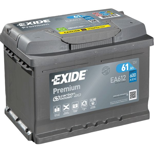 EXIDE Premium EA 612 Pb startbatteri, 101 009201 20