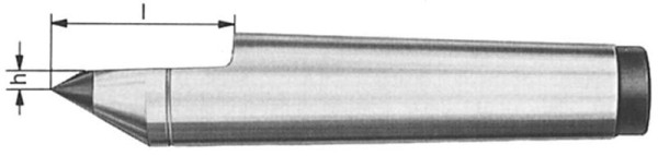 MACK fast mittpunkt med hårdmetallskär med halvspets DIN 807, MK 1, 03-514