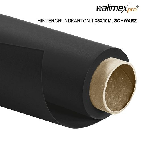 Walimex per bakgrundslåda 1,35x10m, svart, 22805