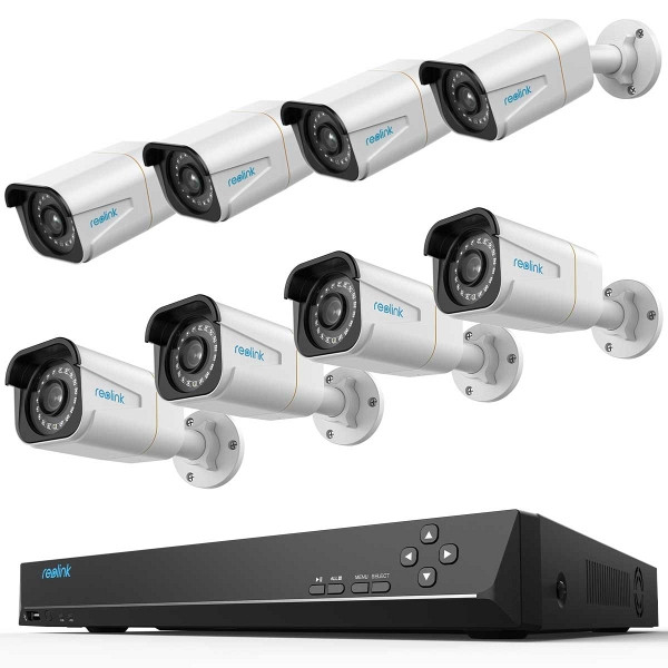 Reolink NVS16-5KB8-A 5K 10MP 16CH PoE komplett videoövervakningskit med människor och fordonsdetektering, rl5kb8