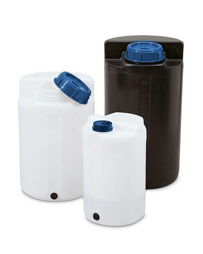 DENIOS förvarings- och doseringsbehållare av polyeten (PE), 60 liter, naturligt transparent, 136-931