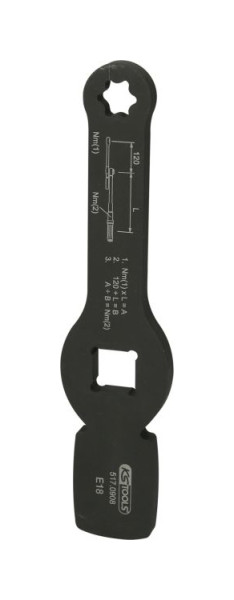 KS Tools 3/4" slagtorx E-nyckel med 2 slagytor, E18, 517.0908